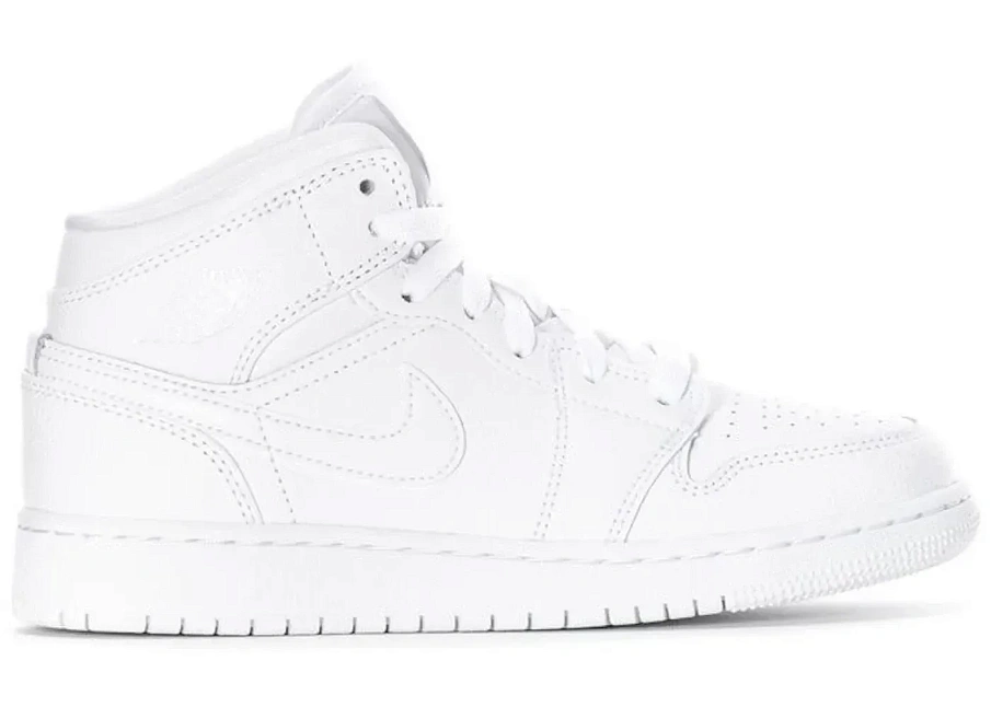 Фото № 1 с приближением к товару «‎Jordan 1 Mid Triple White (2019) »