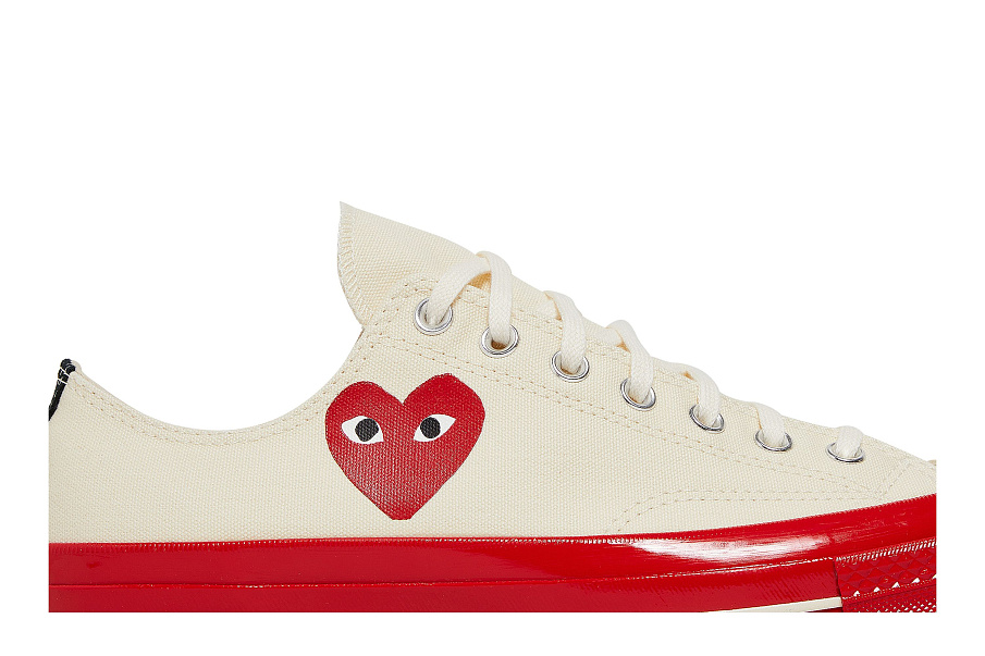 Фото № 3 с приближением к товару «‎Comme des Garçons Play x Converse Chuck 70 Low Pristine Red»