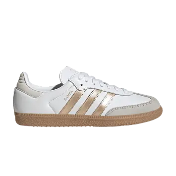 adidas Women's Samba OG White Wonder Gold Grey