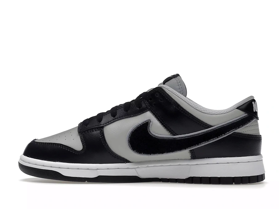 Фото № 4 с приближением к товару «‎Nike Dunk Low Chenille Swoosh Black Grey»