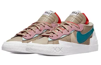 KAWS sacai Nike Blazer Low Skate shoes Reed - 3