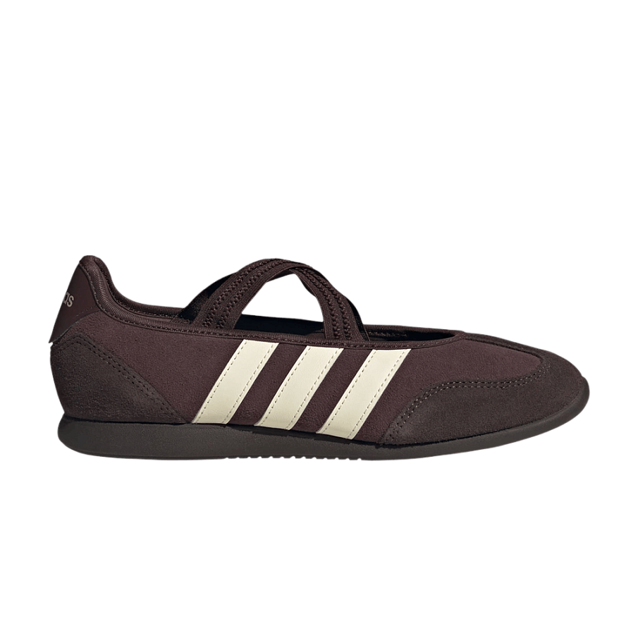 Фото № 1 с приближением к товару «‎adidas Women's Barreda Mary Jane Shadow Brown Cream White Aurora Coffee (KJ2255)»