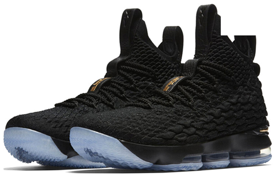 Фото № 3 с приближением к товару «‎ Nike Lebron 15 Basketball shoes Black Metallic Gold»