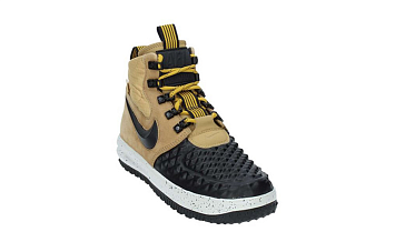 Nike Lunar Force 1 Duckboot "Metallic Gold" (GS) High-Top Sneakers BlackBrown - 7