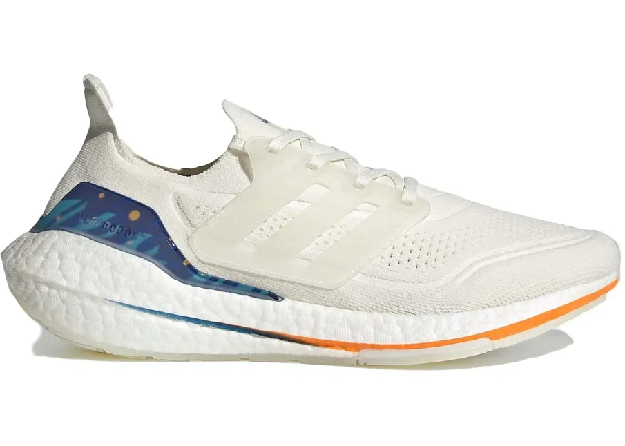 Фото № 1 с приближением к товару «‎adidas Ultra Boost 21 White Royal Blue»