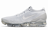 Фото № 1 с приближением к товару «‎Nike Air VaporMax Flyknit 3 Pure Platinum running shoes whitesilver»