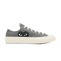 Фото № 1 с приближением к товару «‎Comme des Garçons PLAY x Converse Chuck 70 Low Steel Gray»