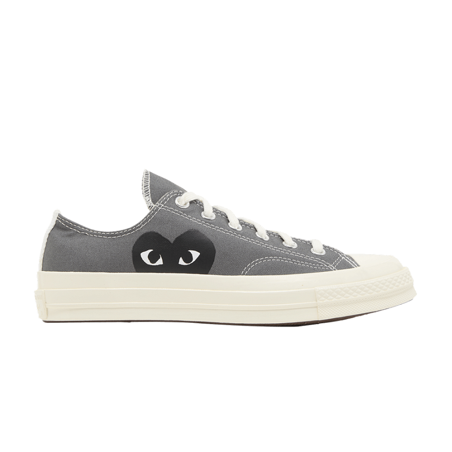 Фото № 1 с приближением к товару «‎Comme des Garçons PLAY x Converse Chuck 70 Low Steel Gray»
