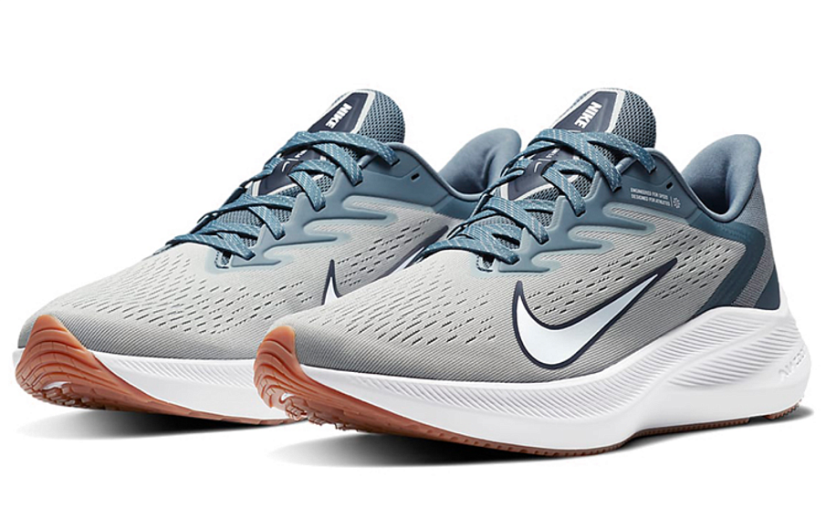 Фото № 3 с приближением к товару «‎Nike Air Zoom Winflo 7 GreyBlueWhite»