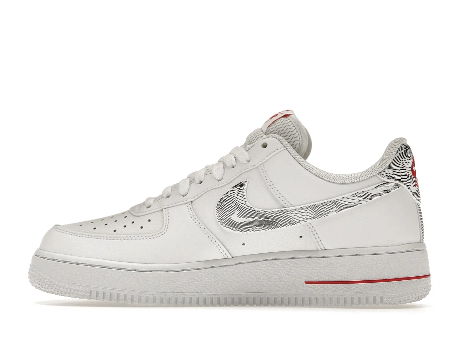 Фото № 5 с приближением к товару «‎Nike Air Force 1 Low Topography Pack White University Red»