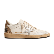 Фото № 1 с приближением к товару «‎Golden Goose Women's Ball Star White Silver Metallic Gold Glitter»