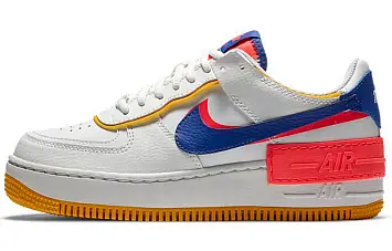 Nike Air Force 1 Shadow White Crimson Blue - 1