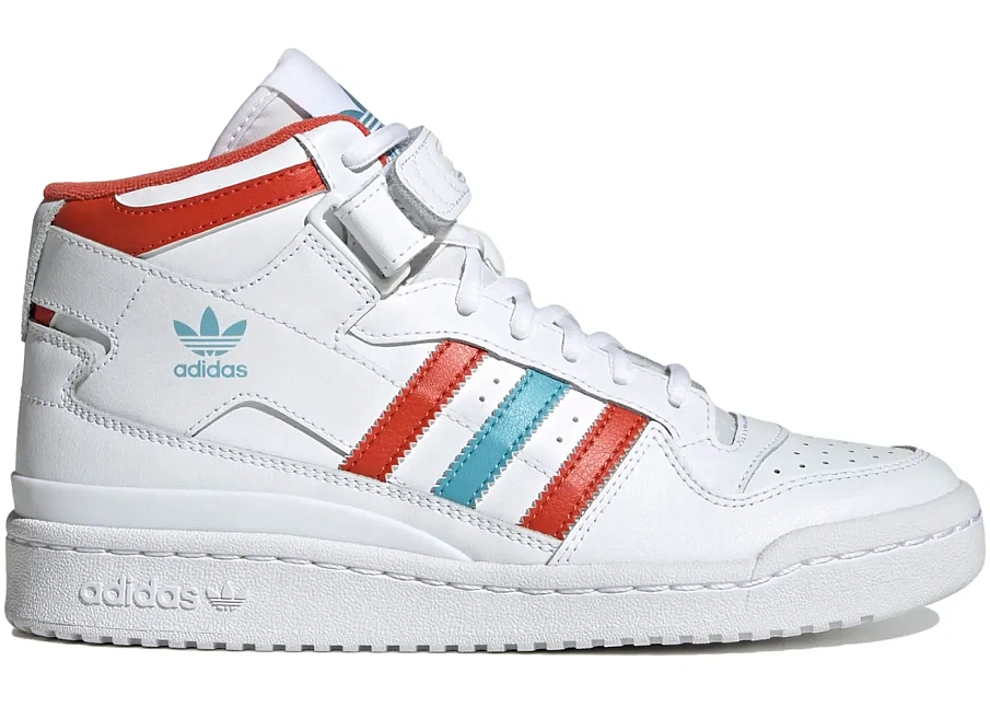 Фото № 1 с приближением к товару «‎adidas Forum Mid White Preloved Red Blue »