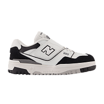 Фото № 1 с приближением к товару «‎New Balance 550 Bungee Lace Top Strap Little Kid White Black Rain Cloud»