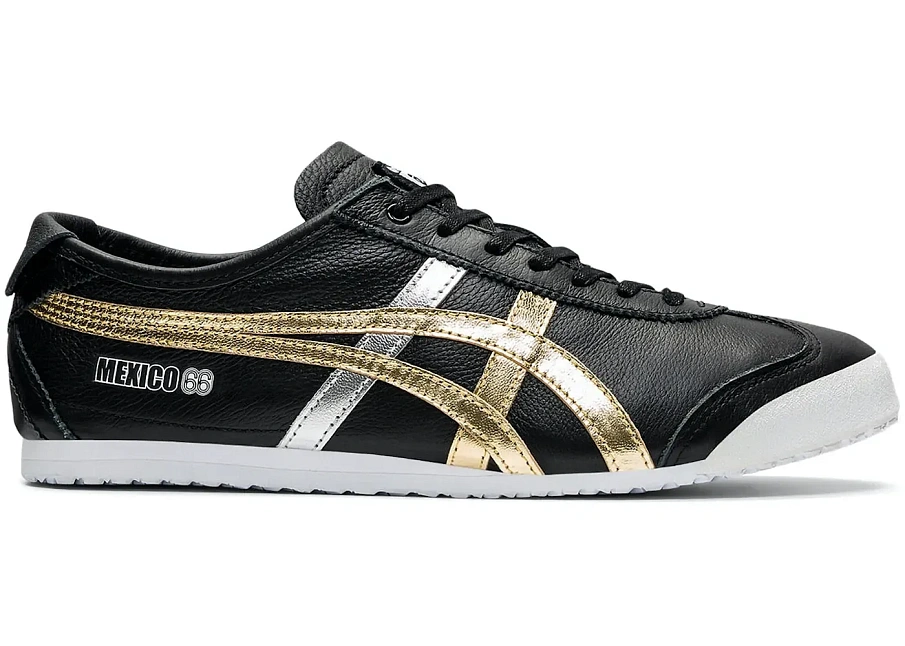 Фото № 1 с приближением к товару «‎Onitsuka Tiger Mexico 66 Black Gold Silver»