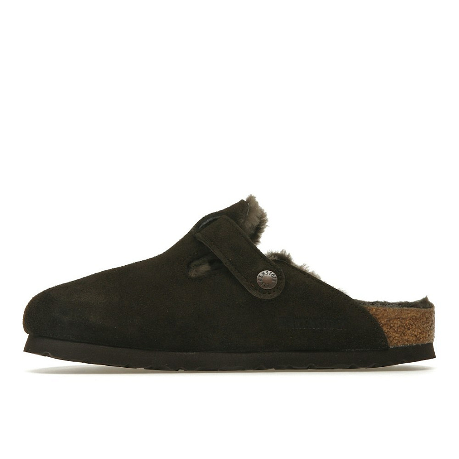 Фото № 3 с приближением к товару «‎Birkenstock Boston Shearling Suede Mocha»