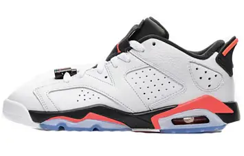 Jordan 6 Retro Low White Infrared 23 Black (GS) - 1