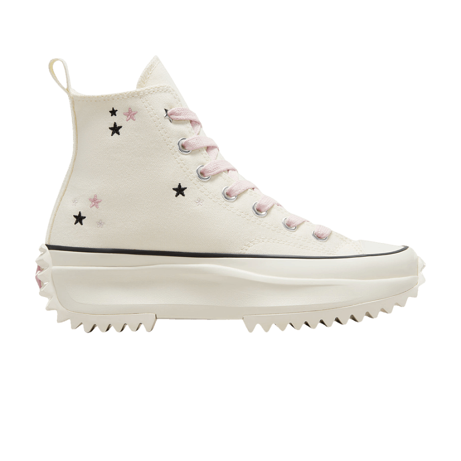 Фото № 1 с приближением к товару «‎Converse Run Star Hike Platform High Embroidered Stars - Egret Lotus Pink»