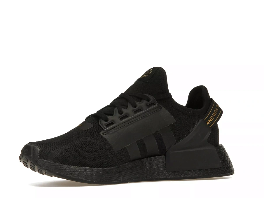 Фото № 5 с приближением к товару «‎adidas NMD R1 V2 Black Gold Metallic»
