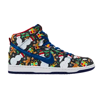 Concepts x Nike SB Dunk Pro High Ugly Christmas Sweater 2017 Special Box