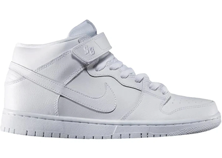 Фото № 1 с приближением к товару «‎Nike SB Dunk Mid Pro White Light Base Grey»