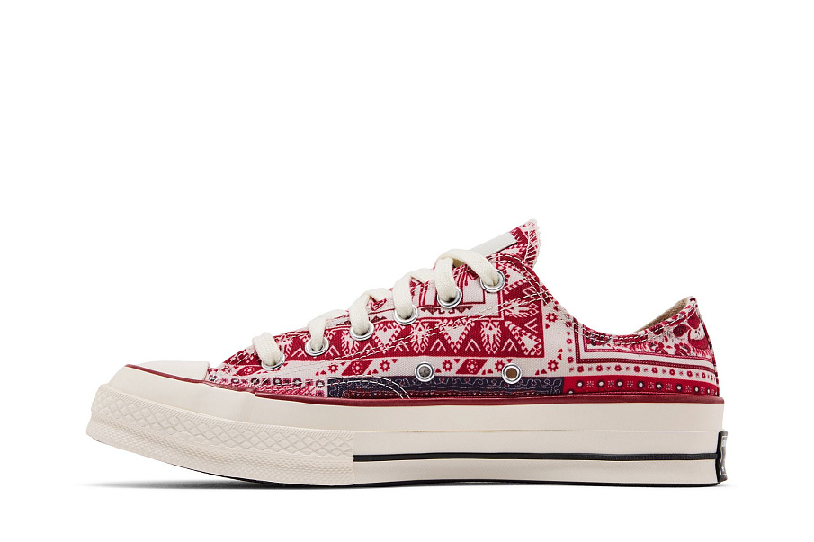 Фото № 4 с приближением к товару «‎Isabel Marant x Converse Women's Chuck 70 Low Red Bandana Scarf»