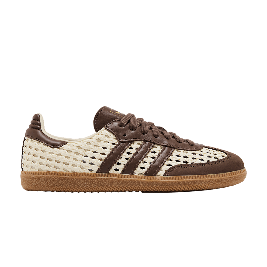 Фото № 1 с приближением к товару «‎adidas Women's Samba OG Cream White Earth Strata Gold Metallic»