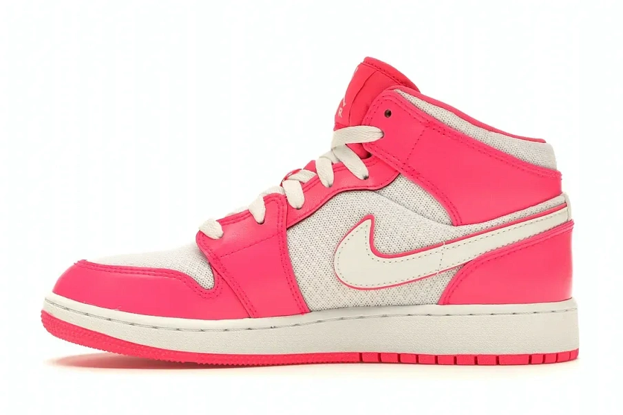 Фото № 3 с приближением к товару «‎Jordan 1 Mid Hyper Pink White »