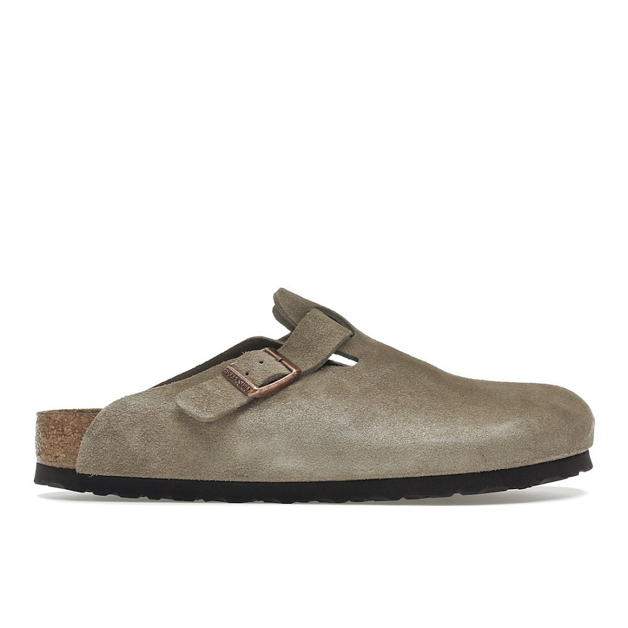 Фото № 1 с приближением к товару «‎Birkenstock Boston Soft Footbed Suede Taupe»