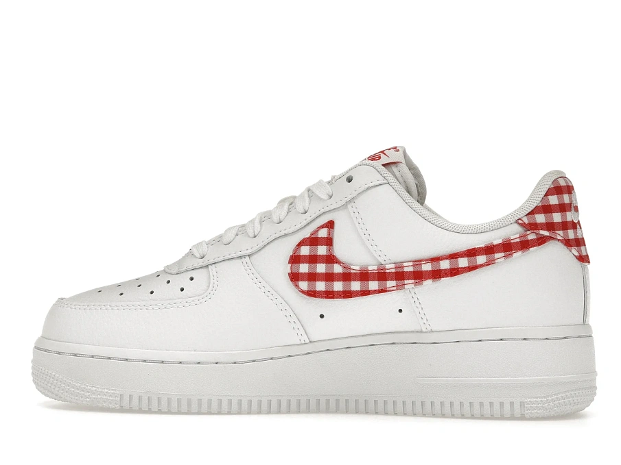 Фото № 5 с приближением к товару «‎Nike Air Force 1 Low 07 Essential White Mystic Red Gingham »