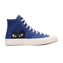 Фото № 1 с приближением к товару «‎Comme des Garçons PLAY x Converse Chuck 70 High Blue Quartz»