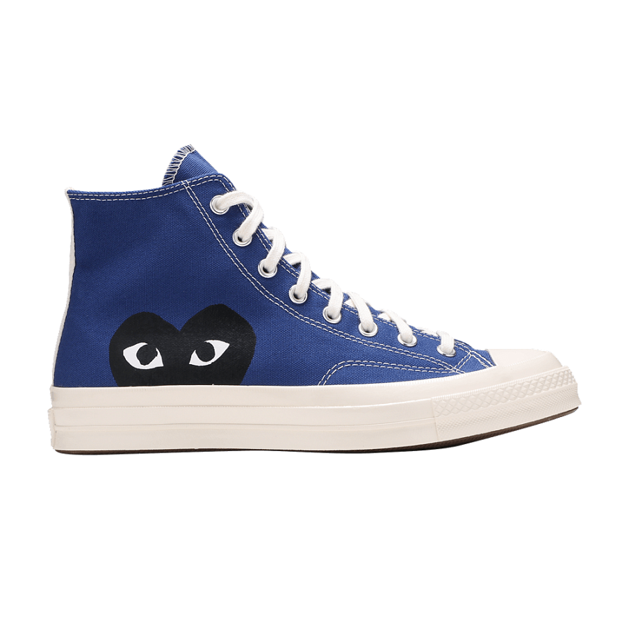 Фото № 1 с приближением к товару «‎Comme des Garçons PLAY x Converse Chuck 70 High Blue Quartz»