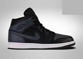 Nike Air Jordan 1 Retro Mid Black Dark Grey - 1
