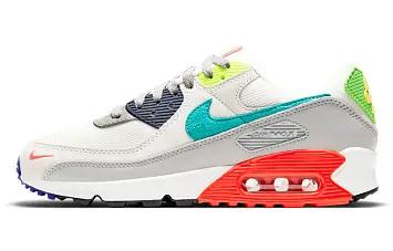 Nike Air Max 90 EOI Wmns Shoes WhiteBlueRed - 1