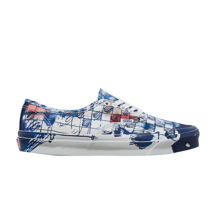 Фото № 1 с приближением к товару «‎Connor Tingley x Vans OG Authentic LX Checkerboard - White Blue»