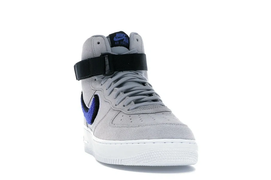Фото № 3 с приближением к товару «‎Nike Air Force 1 High Chenille Swoosh Wolf Grey»