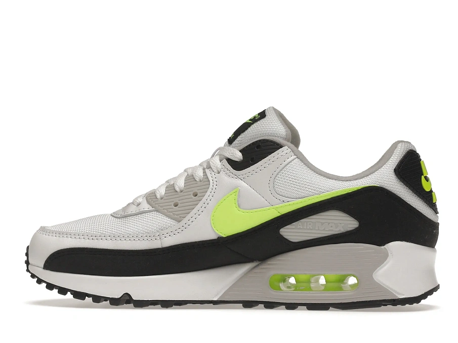 Фото № 5 с приближением к товару «‎Nike Air Max 90 White Hot Lime»
