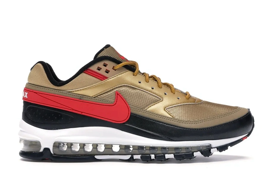 Фото № 1 с приближением к товару «‎Nike Air Max 97 BW Metallic Gold University Red Black»