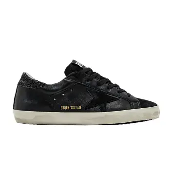 Golden Goose Women's Superstar Black Glitter Heel - 1
