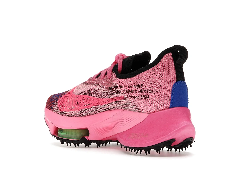 Фото № 6 с приближением к товару «‎Nike Air Zoom Tempo Next% Flyknit Off-White Racer Blue Pink Glow»