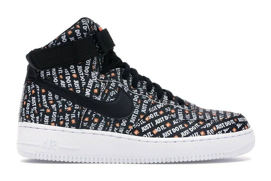 Фото № 1 с приближением к товару «‎Nike Air Force 1 High Just Do It Pack Black»