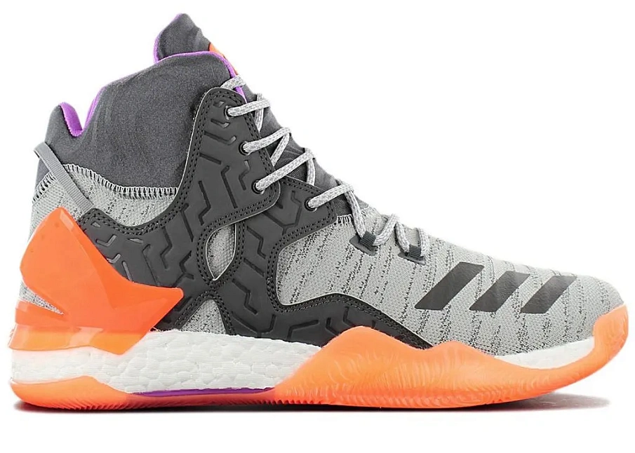 Фото № 1 с приближением к товару «‎adidas D Rose 7 Primeknit Grey Purple Orange»