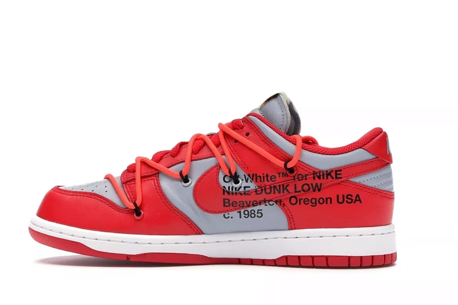 Фото № 4 с приближением к товару «‎Nike Dunk Low Off-White University Red»