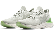 Фото № 2 с приближением к товару «‎Nike Epic React Flyknit 2 Light Silver Lime Blast (W)»