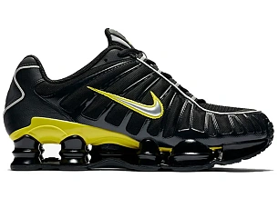 Nike Shox TL Black Dynamic Yellow Metallic Silver