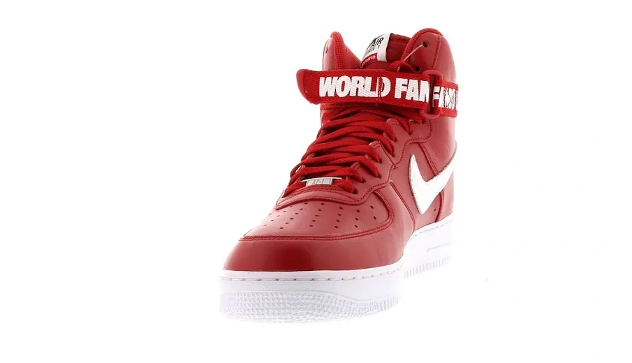 Фото № 2 с приближением к товару «‎Nike Air Force 1 High Supreme World Famous Red»