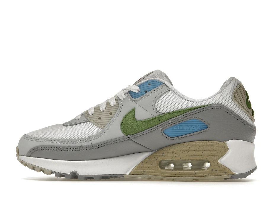 Фото № 5 с приближением к товару «‎Nike Air Max 90 White Chlorophyll University Blue»