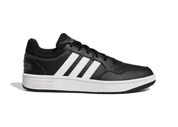 adidas Hoops 3.0 Low Black White Stripes (GY5432)