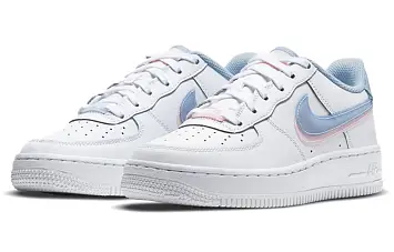 Nike Air Force 1 (GS) Double Swoosh WhiteBluePink - 3