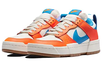Nike Wmns Dunk Low Disrupt "Total Orange" Sneakers White BlueOrange - 5